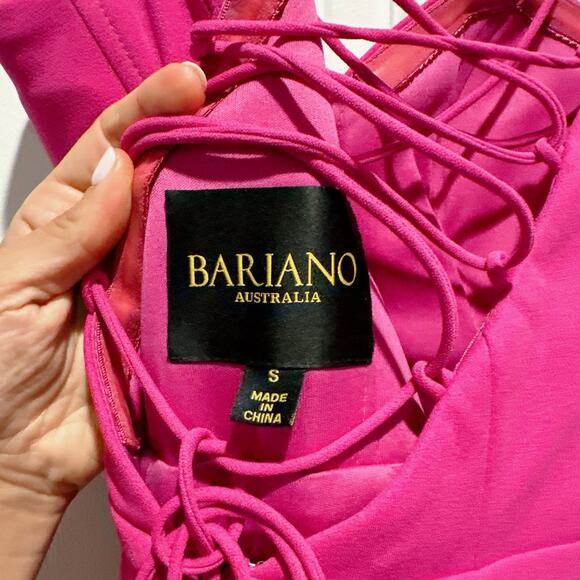 BARIANO Australia Sweetheart Barbie Fuchsia Pink Mermaid Corset Maxi Gown | S - Picture 9 of 13